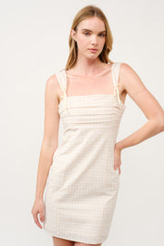 Plaid Bow Strap Mini Dress  I ABED7735 I SHIP 03/31/25