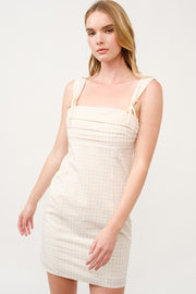 Plaid Bow Strap Mini Dress  I ABED7735 I SHIP 03/31/25