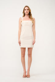 Plaid Bow Strap Mini Dress  I ABED7735 I SHIP 03/31/25