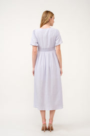 Puff Sleeve Midi Dress  I ABED7738 I SHIP 03/31/25