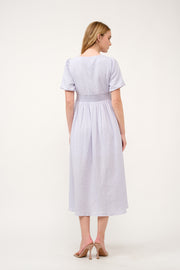 Puff Sleeve Midi Dress  I ABED7738 I SHIP 03/31/25