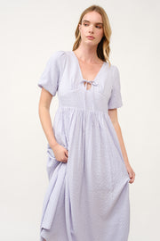 Puff Sleeve Midi Dress  I ABED7738 I SHIP 03/31/25