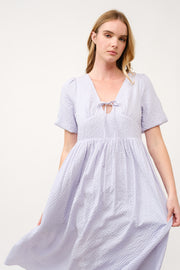 Puff Sleeve Midi Dress  I ABED7738 I SHIP 03/31/25