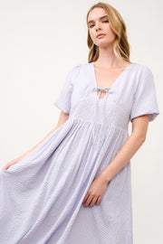 Puff Sleeve Midi Dress  I ABED7738 I SHIP 03/31/25