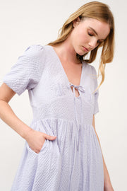 Puff Sleeve Midi Dress  I ABED7738 I SHIP 03/31/25