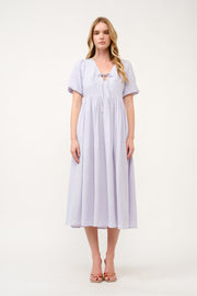 Puff Sleeve Midi Dress  I ABED7738 I SHIP 03/31/25