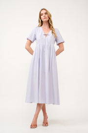 Puff Sleeve Midi Dress  I ABED7738 I SHIP 03/31/25