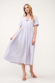 Puff Sleeve Midi Dress  I ABED7738 I SHIP 03/31/25