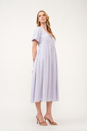 Puff Sleeve Midi Dress  I ABED7738 I SHIP 03/31/25