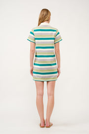 Striped Polo Shirt Dress  I ABED7739 I SHIP 03/31/25