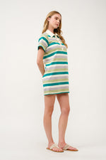 Load image into Gallery viewer, Striped Polo Shirt Dress  I ABED7739 I SHIP 03/31/25
