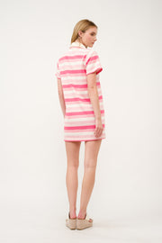 Striped Polo Shirt Dress  I ABED7739 I SHIP 03/31/25