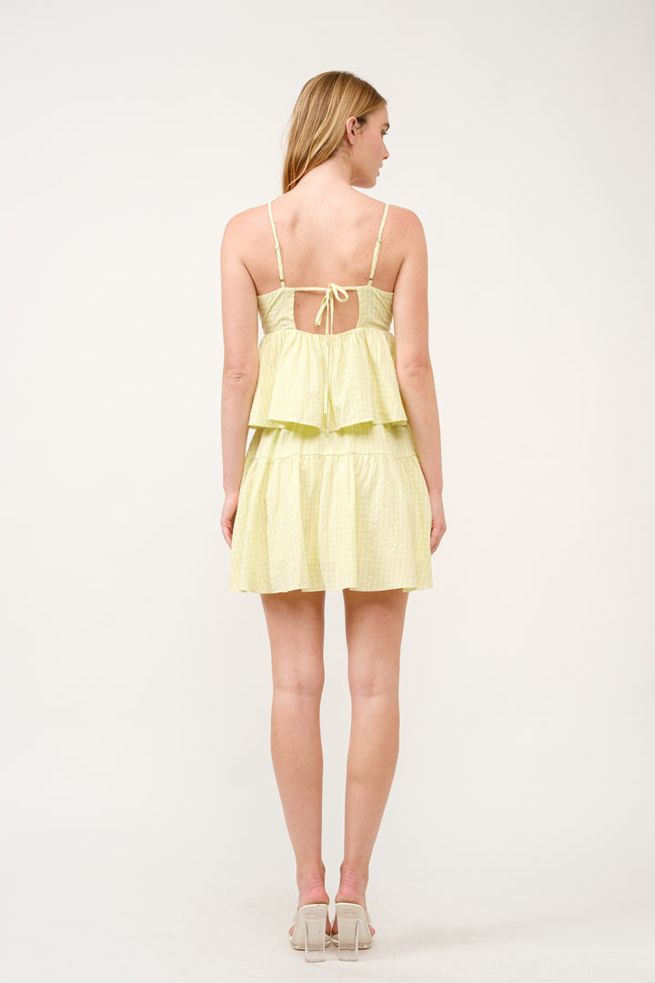 Gingham Ruffle Tiered Set  I ABED7740 I SHIP 03/31/25