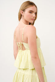 Gingham Ruffle Tiered Set  I ABED7740 I SHIP 03/31/25