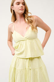 Gingham Ruffle Tiered Set  I ABED7740 I SHIP 03/31/25
