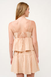 Gingham Ruffle Tiered Set  I ABED7740 I SHIP 03/31/25