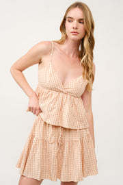 Gingham Ruffle Tiered Set  I ABED7740 I SHIP 03/31/25
