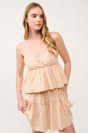 Gingham Ruffle Tiered Set  I ABED7740 I SHIP 03/31/25
