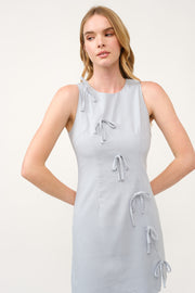 Bow Detail Mini Dress  I ABED7741 I SHIP 03/31/25
