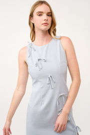 Bow Detail Mini Dress  I ABED7741 I SHIP 03/31/25