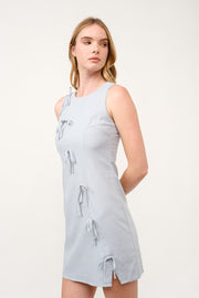 Bow Detail Mini Dress  I ABED7741 I SHIP 03/31/25