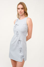 Bow Detail Mini Dress  I ABED7741 I SHIP 03/31/25