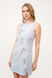 Bow Detail Mini Dress  I ABED7741 I SHIP 03/31/25