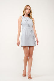 Bow Detail Mini Dress  I ABED7741 I SHIP 03/31/25