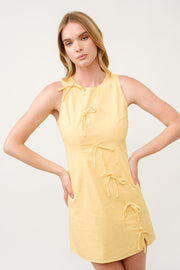 Bow Detail Mini Dress  I ABED7741 I SHIP 03/31/25