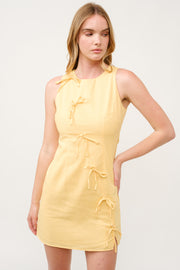 Bow Detail Mini Dress  I ABED7741 I SHIP 03/31/25