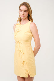 Bow Detail Mini Dress  I ABED7741 I SHIP 03/31/25