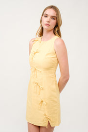 Bow Detail Mini Dress  I ABED7741 I SHIP 03/31/25