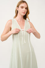Load image into Gallery viewer, Contrast Piping Midi Dress I ABED7743 I SHIP 03/31/25
