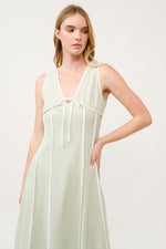 Load image into Gallery viewer, Contrast Piping Midi Dress I ABED7743 I SHIP 03/31/25
