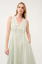 Load image into Gallery viewer, Contrast Piping Midi Dress I ABED7743 I SHIP 03/31/25
