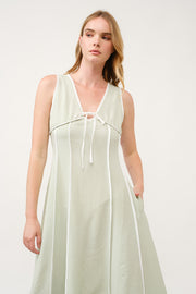 Contrast Piping Midi Dress I ABED7743 I SHIP 03/31/25