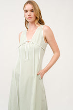 Load image into Gallery viewer, Contrast Piping Midi Dress I ABED7743 I SHIP 03/31/25
