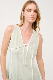 Contrast Piping Midi Dress I ABED7743 I SHIP 03/31/25