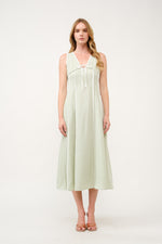 Load image into Gallery viewer, Contrast Piping Midi Dress I ABED7743 I SHIP 03/31/25
