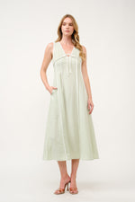 Load image into Gallery viewer, Contrast Piping Midi Dress I ABED7743 I SHIP 03/31/25
