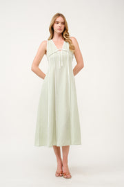 Contrast Piping Midi Dress I ABED7743 I SHIP 03/31/25