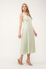 Load image into Gallery viewer, Contrast Piping Midi Dress I ABED7743 I SHIP 03/31/25
