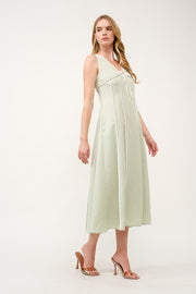 Contrast Piping Midi Dress I ABED7743 I SHIP 03/31/25