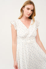 Load image into Gallery viewer, Floral Ruffle-Sleeve Midi Dress I ABED7744 I SHIP 03/31/25
