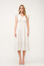 Load image into Gallery viewer, Floral Ruffle-Sleeve Midi Dress I ABED7744 I SHIP 03/31/25
