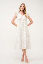 Load image into Gallery viewer, Floral Ruffle-Sleeve Midi Dress I ABED7744 I SHIP 03/31/25

