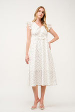 Load image into Gallery viewer, Floral Ruffle-Sleeve Midi Dress I ABED7744 I SHIP 03/31/25
