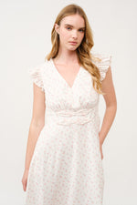 Load image into Gallery viewer, Floral Ruffle-Sleeve Midi Dress I ABED7744 I SHIP 03/31/25
