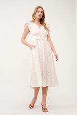 Load image into Gallery viewer, Floral Ruffle-Sleeve Midi Dress I ABED7744 I SHIP 03/31/25
