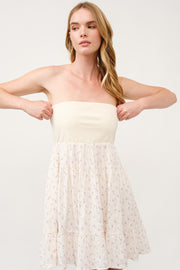 Floral Print Tube Dress  I ABED7746 I SHIP 03/31/25